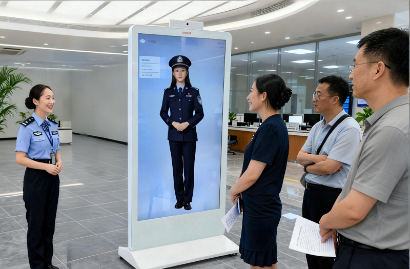 AI数字人值守警务站，世优波塔赋能智慧法治升级